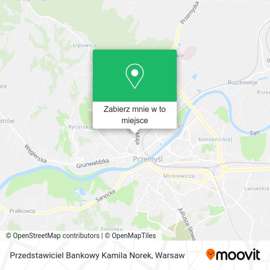 Mapa Przedstawiciel Bankowy Kamila Norek