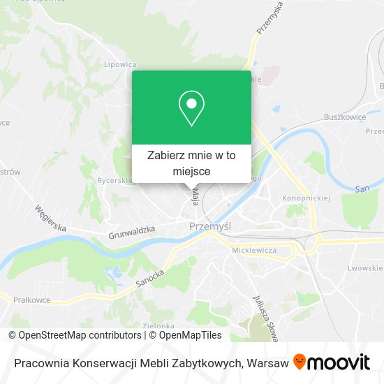 Mapa Pracownia Konserwacji Mebli Zabytkowych