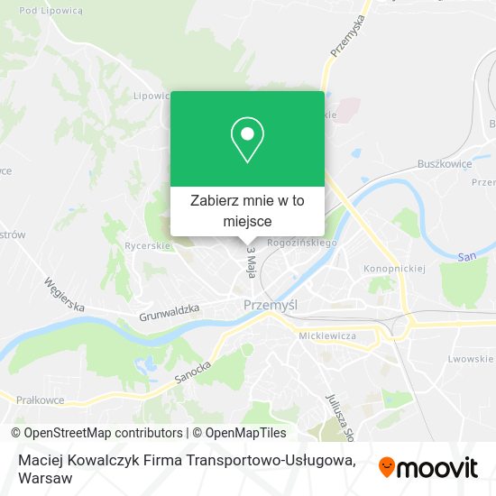 Mapa Maciej Kowalczyk Firma Transportowo-Usługowa