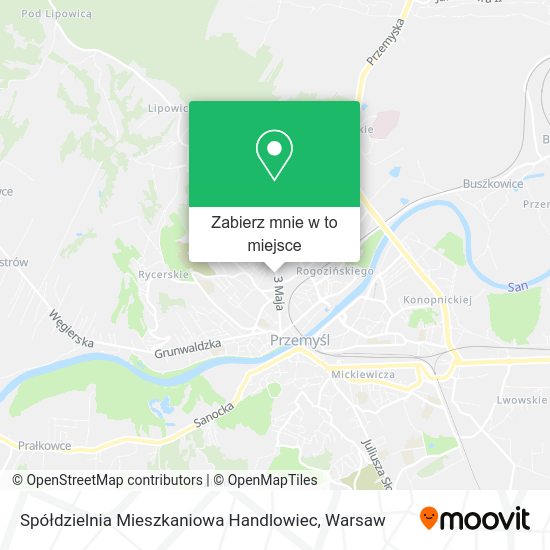 Mapa Spółdzielnia Mieszkaniowa Handlowiec