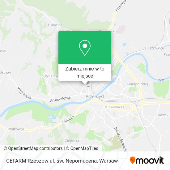 Mapa CEFARM Rzeszów ul. św. Nepomucena