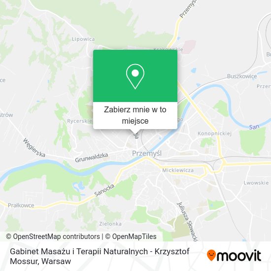 Mapa Gabinet Masażu i Terapii Naturalnych - Krzysztof Mossur