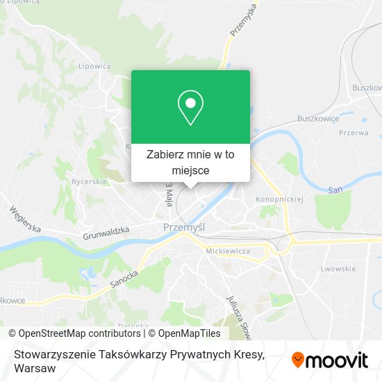 Mapa Stowarzyszenie Taksówkarzy Prywatnych Kresy