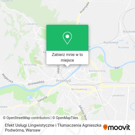 Mapa Efekt Usługi Lingwistyczne i Tłumaczenia Agnieszka Podwórna