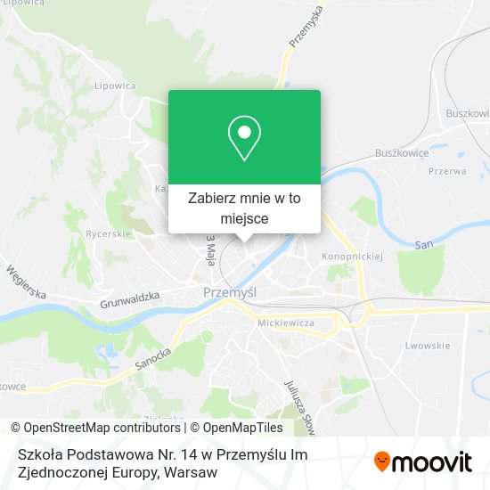 Mapa Szkoła Podstawowa Nr. 14 w Przemyślu Im Zjednoczonej Europy