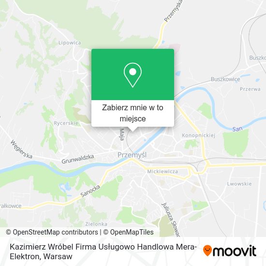 Mapa Kazimierz Wróbel Firma Usługowo Handlowa Mera-Elektron