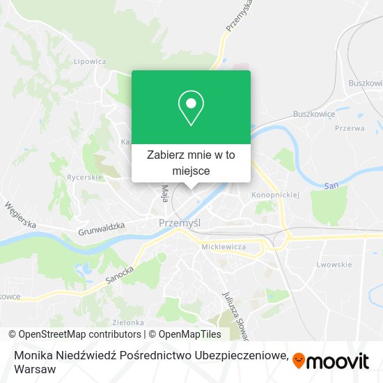 Mapa Monika Niedźwiedź Pośrednictwo Ubezpieczeniowe