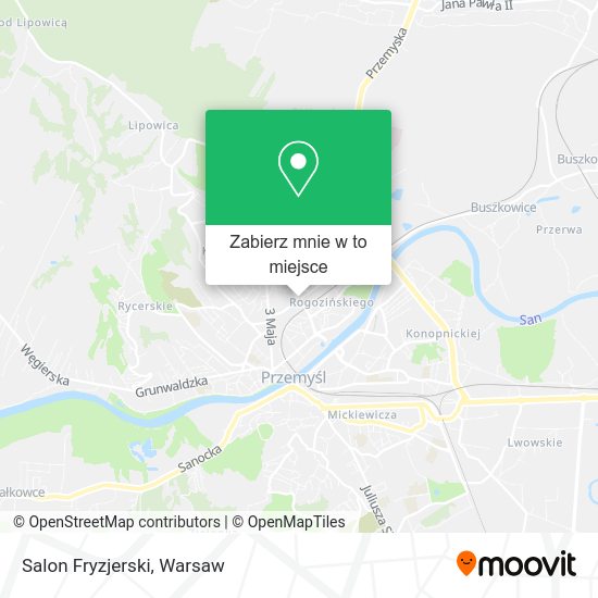 Mapa Salon Fryzjerski