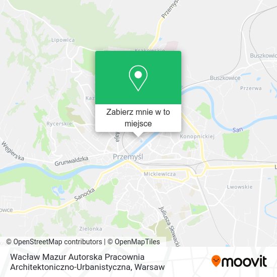 Mapa Wacław Mazur Autorska Pracownia Architektoniczno-Urbanistyczna