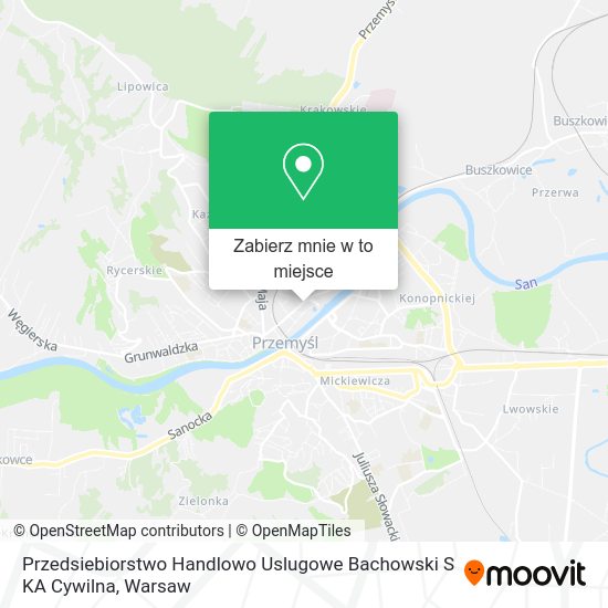 Mapa Przedsiebiorstwo Handlowo Uslugowe Bachowski S KA Cywilna