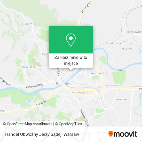 Mapa Handel Obwoźny Jerzy Sądej