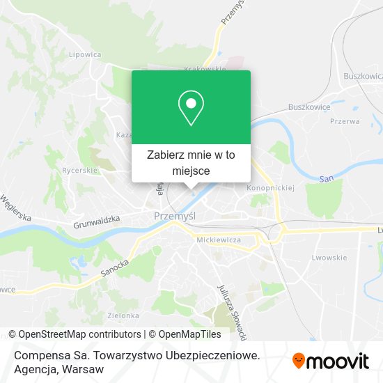 Mapa Compensa Sa. Towarzystwo Ubezpieczeniowe. Agencja