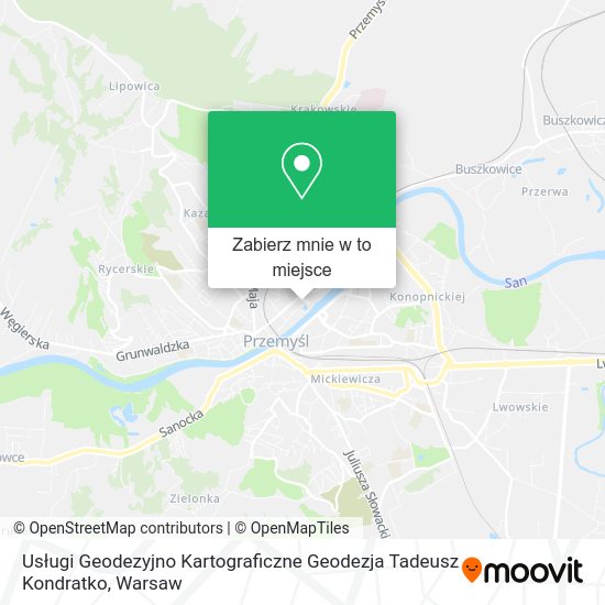 Mapa Usługi Geodezyjno Kartograficzne Geodezja Tadeusz Kondratko