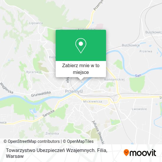 Mapa Towarzystwo Ubezpieczeń Wzajemnych. Filia