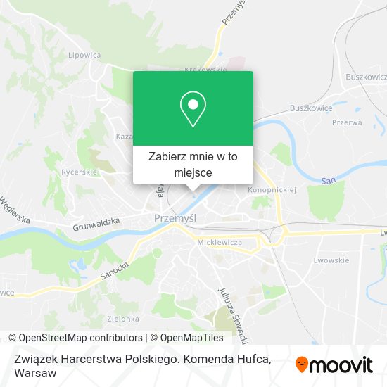 Mapa Związek Harcerstwa Polskiego. Komenda Hufca