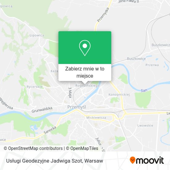 Mapa Usługi Geodezyjne Jadwiga Szot