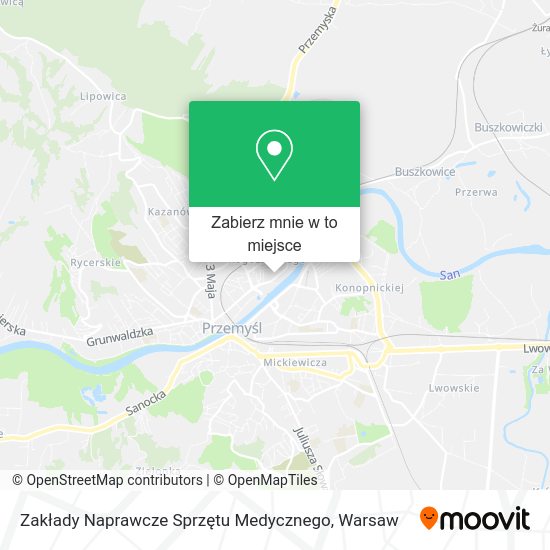 Mapa Zakłady Naprawcze Sprzętu Medycznego