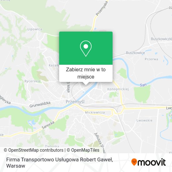 Mapa Firma Transportowo Usługowa Robert Gaweł