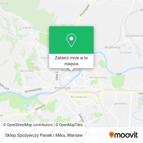 Mapa Sklep Spożywczy Panek i Mika