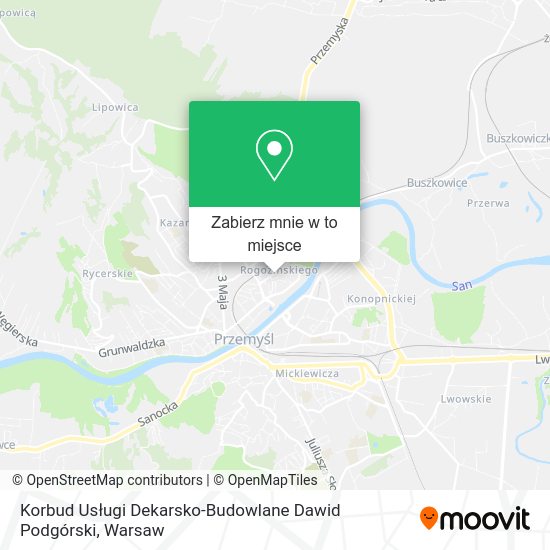 Mapa Korbud Usługi Dekarsko-Budowlane Dawid Podgórski