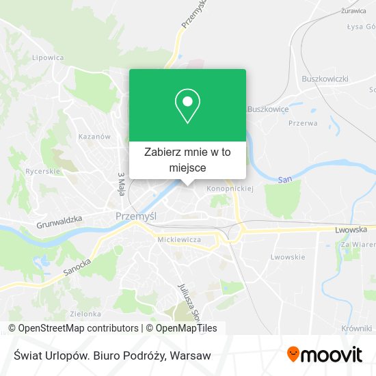 Mapa Świat Urlopów. Biuro Podróży