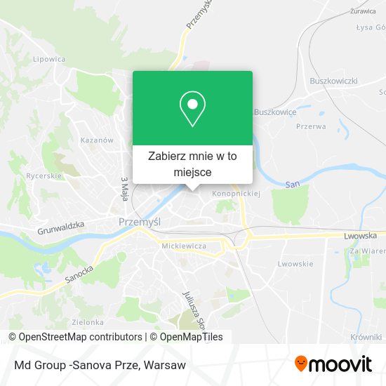 Mapa Md Group -Sanova Prze