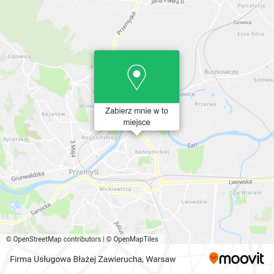 Mapa Firma Usługowa Błażej Zawierucha