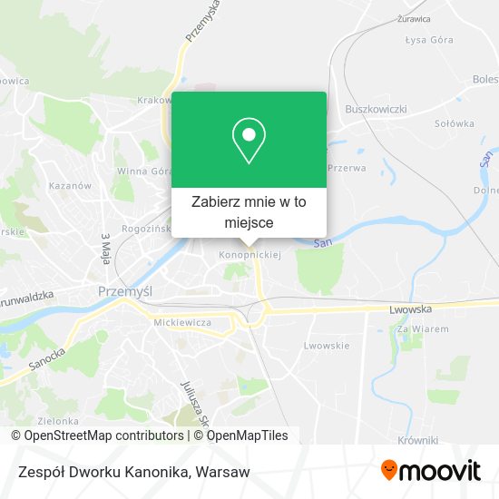 Mapa Zespół Dworku Kanonika