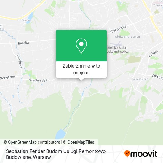 Mapa Sebastian Fender Budom Usługi Remontowo Budowlane