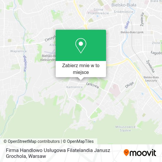 Mapa Firma Handlowo Usługowa Filatelandia Janusz Grochola