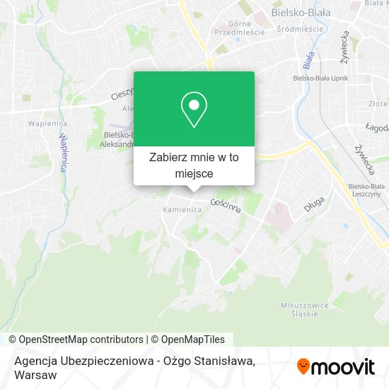 Mapa Agencja Ubezpieczeniowa - Ożgo Stanisława