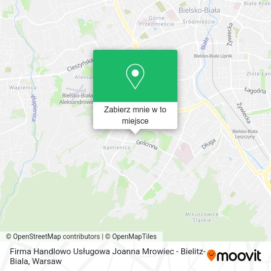 Mapa Firma Handlowo Usługowa Joanna Mrowiec - Bielitz-Biala