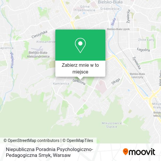 Mapa Niepubliczna Poradnia Psychologiczno-Pedagogiczna Smyk