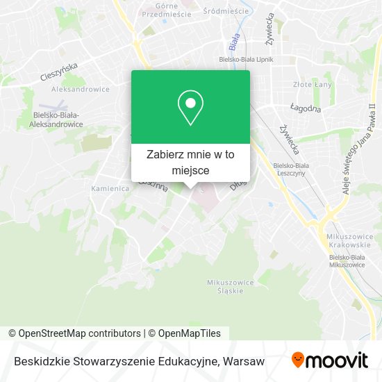 Mapa Beskidzkie Stowarzyszenie Edukacyjne