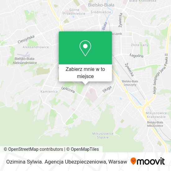 Mapa Ozimina Sylwia. Agencja Ubezpieczeniowa