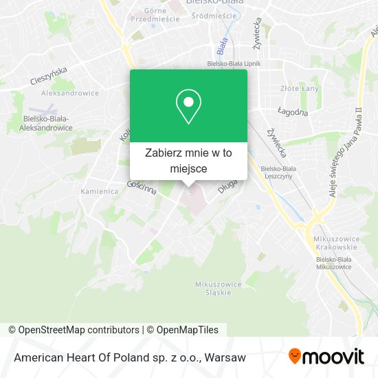 Mapa American Heart Of Poland sp. z o.o.