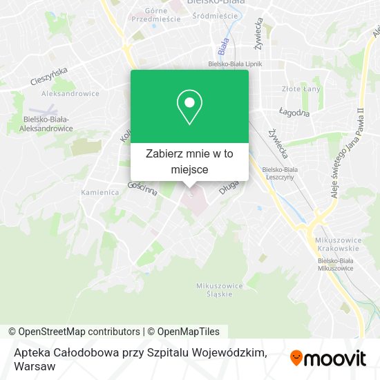 Mapa Apteka Całodobowa przy Szpitalu Wojewódzkim