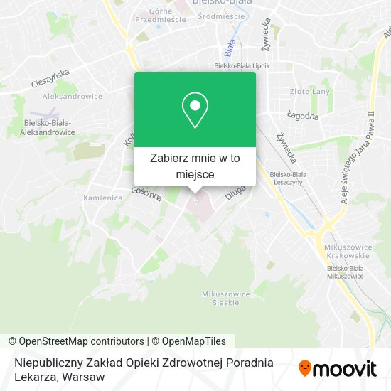 Mapa Niepubliczny Zakład Opieki Zdrowotnej Poradnia Lekarza