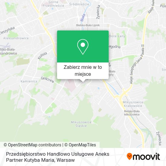 Mapa Przedsiębiorstwo Handlowo Usługowe Aneks Partner Kutyba Maria