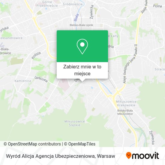 Mapa Wyród Alicja Agencja Ubezpieczeniowa