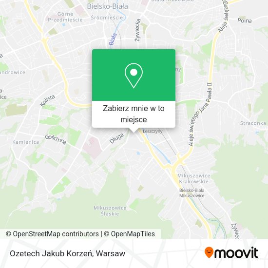 Mapa Ozetech Jakub Korzeń