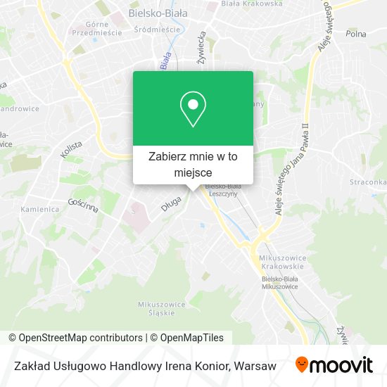 Mapa Zakład Usługowo Handlowy Irena Konior