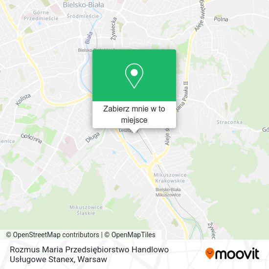 Mapa Rozmus Maria Przedsiębiorstwo Handlowo Usługowe Stanex