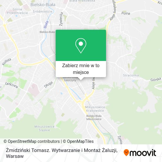 Mapa Żmidziński Tomasz. Wytwarzanie i Montaż Żaluzji