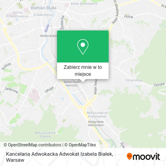 Mapa Kancelaria Adwokacka Adwokat Izabela Białek