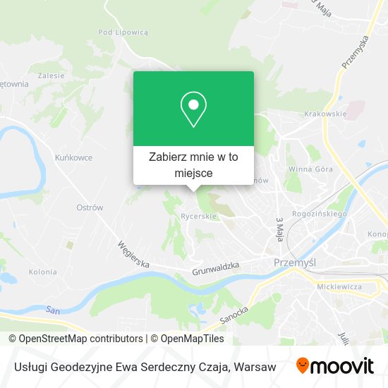 Mapa Usługi Geodezyjne Ewa Serdeczny Czaja