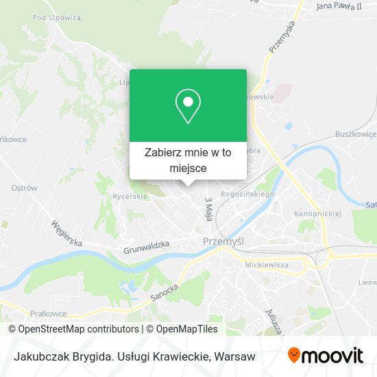 Mapa Jakubczak Brygida. Usługi Krawieckie