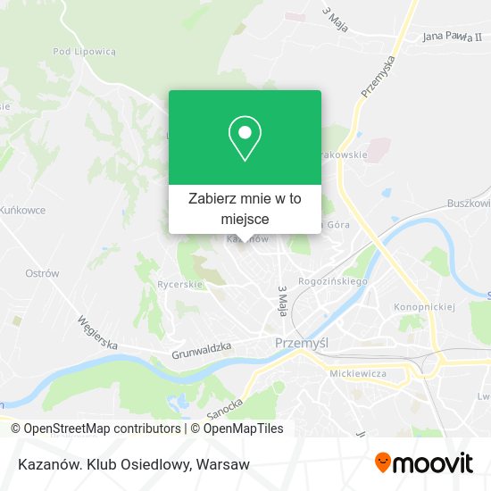 Mapa Kazanów. Klub Osiedlowy