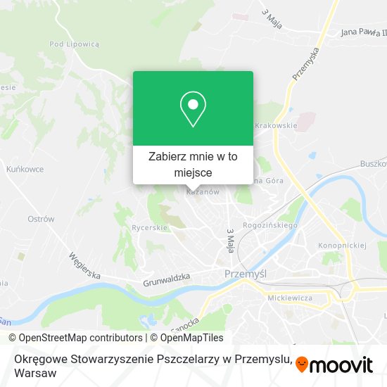 Mapa Okręgowe Stowarzyszenie Pszczelarzy w Przemyslu