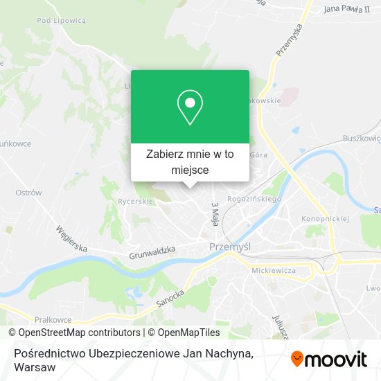 Mapa Pośrednictwo Ubezpieczeniowe Jan Nachyna